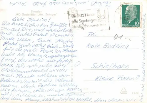 Dresden HO-Gaststätte "Am Zwinger" gl 180.904