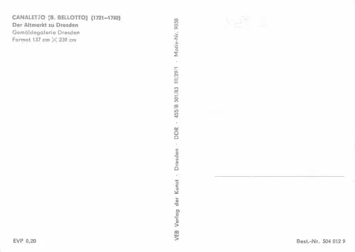 Dresden Der Altmarkt Gemälde-AK von Canaletto ngl 180.916