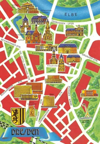 Dresden Stadtplan-AK ngl 180.919