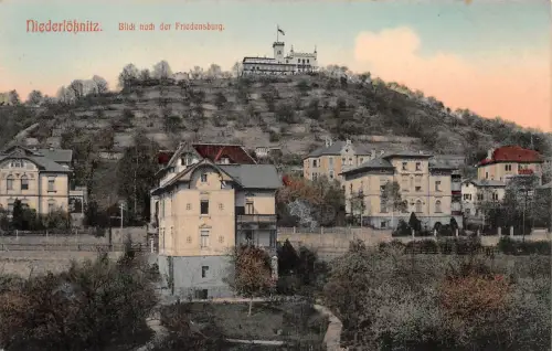 Niederlössnitz Blick nach der Friedensburg ngl 180.958