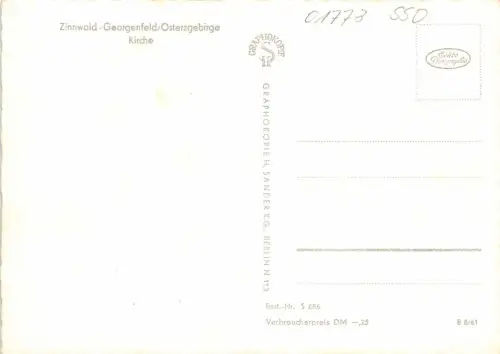 Zinnwald-Georgenfeld (Osterzgebirge) Kirche ngl 180.968