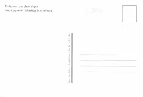Altenberg (Erzg.) Arno-Lippmann-Schacht Förderturm ngl 180.982