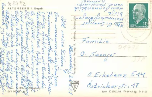 Altenberg (Erzg.) Panorama gl1967 180.980