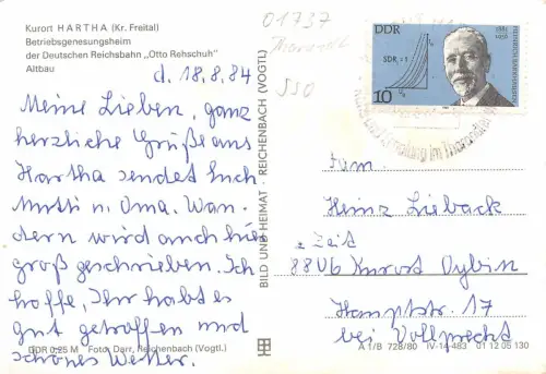 Hartha Genesungsheim "Otto Rehschuh" gl1984 180.965