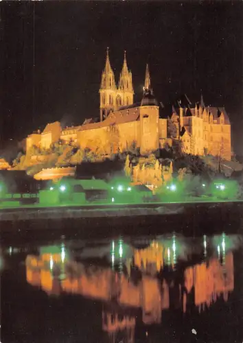 Meißen Albrechtsburg und Dom bei Nacht ngl 181.003
