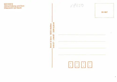 Meißen Albrechtsburg und Dom bei Nacht ngl 181.003