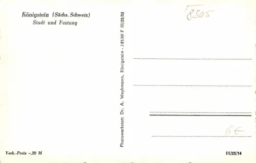 Königstein (Sachsen) Stadt und Festung ngl 181.044