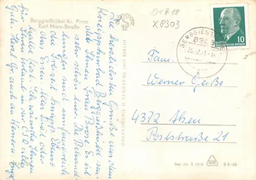 Berggießhübel Karl-Marx-Straße gl1971 181.040