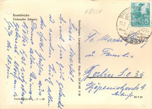 Basteibrücke Sächsische Schweiz gl1963 181.086