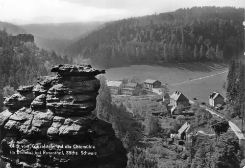 Rosenthal (Kreis Pirna) Blick auf die Ottomühle gl1973 181.074
