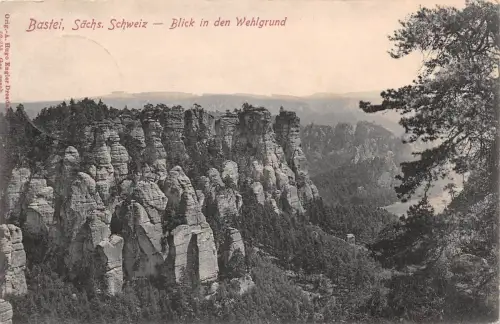 Bastei Blick in den Wehlgrund gl 181.083