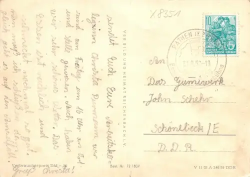 Sächsische Schweiz Mehrbildkarte gl1958 181.089