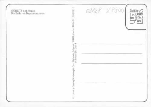 Görlitz Die Zeile mit Neptunbrunnen ngl 181.148