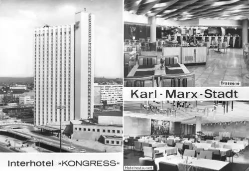 Karl-Marx-Stadt Interhotel "Kongress" Mehrbildkarte ngl 181.164