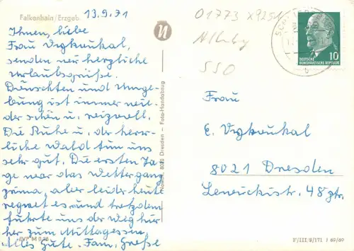 Falkenstein/Erzgeb. Panorama gl1971 181.183