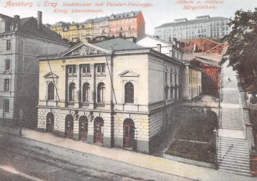 Annaberg Stadttheater und Freitreppe ngl 181.196
