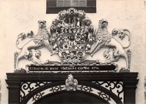 Augustusburg Wappen über den Südportal ngl 181.231