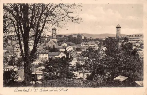 Auerbach (Vogtland) Blick auf die Stadt gl1944 181.272