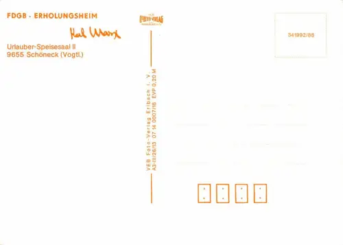 Schöneck (Vogtland) FDGB-Erholungsheim "Karl Marx" ngl 181.269