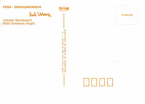 Schöneck (Vogtland) FDGB-Erholungsheim "Karl Marx" ngl 181.268