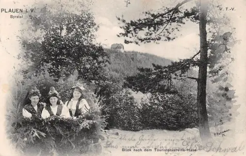 Plauen i.V. Blick nach dem Touristenvereins-Haus gl1912 181.278