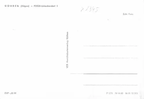 Göhren (Rügen) FDGB-Urlaubsdorf I ngl 181.320