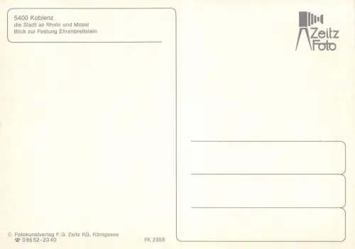 Koblenz Blick zur Festung Ehrenbreitstein ngl 181.371