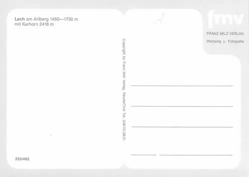 Österreich Lech am Arlberg Panorama ngl 181.436