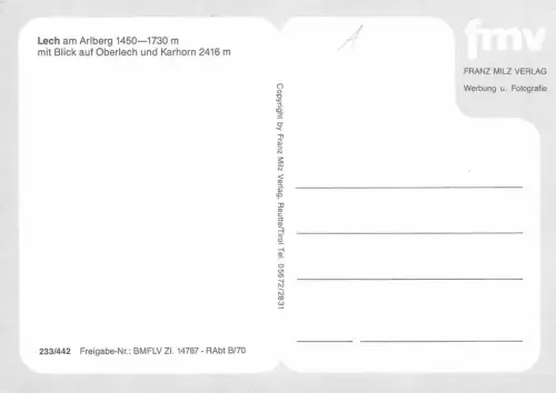 Österreich Lech am Arlberg Panorama ngl 181.437