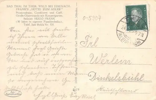 Bad Thal in Thüringen Blick von der Tropfsteinhöhle gl1928 181.503