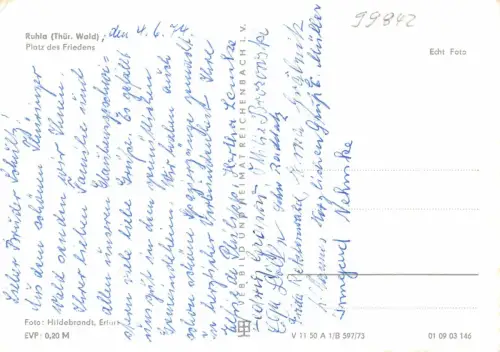 Ruhla Platz der Friedens gl1974 181.496