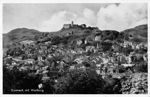 Eisenach Teilansicht mit Wartburg ngl 181.523