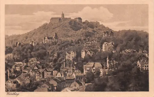 Eisenach Teilansicht mit Wartburg ngl 181.522