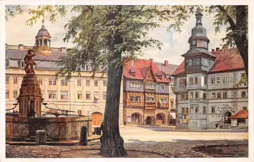 Eisenach Marktplatz nach einem Gemälde von K. Lindegreen ngl 181.574