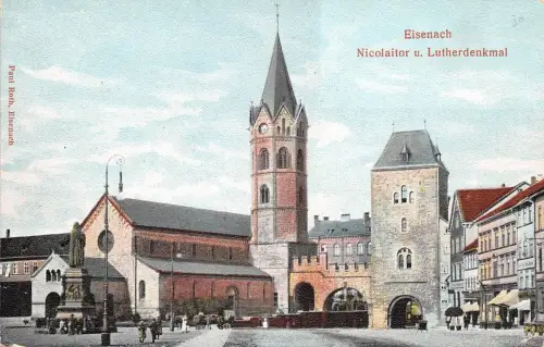 Eisenach Nicolaitor und Lutherdenkmal ngl 181.570