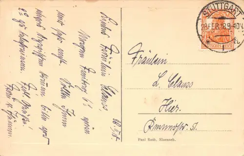 Eisenach Nicolaikirche mit Lutherdenkmal gl1918 181.590