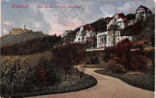 Eisenach Reuter Villa mit Wartburg gl1921 181.593