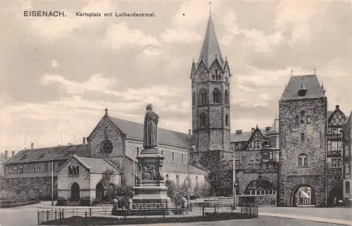 Eisenach Karlsplatz mit Lutherdenkmal ngl 181.604