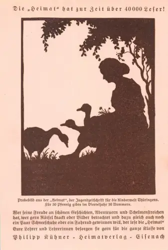 Eisenach Karte Jugendzeitschrift "Die Heimat" ngl 181.624