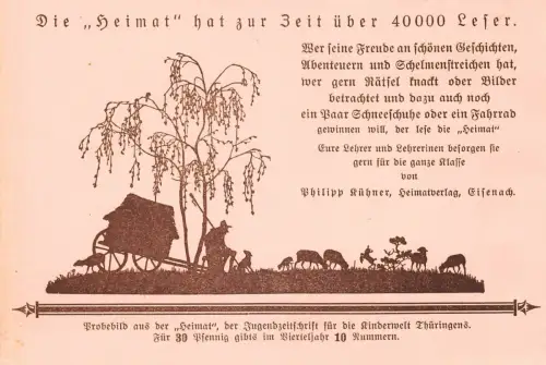 Eisenach Karte Jugendzeitschrift "Die Heimat" ngl 181.625
