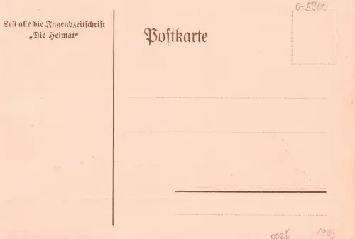 Eisenach Karte Jugendzeitschrift "Die Heimat" ngl 181.625