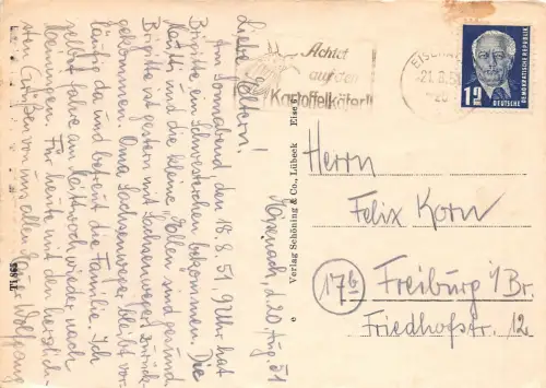 Eisenach Karlsplatz mit Lutherdenkmal gl1951 181.614