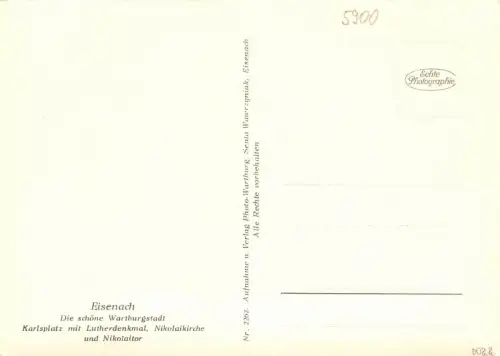 Eisenach Karlsplatz mit Lutherdenkmal ngl 181.632