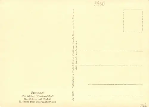 Eisenach Marktplatz mit Schloß ngl 181.631