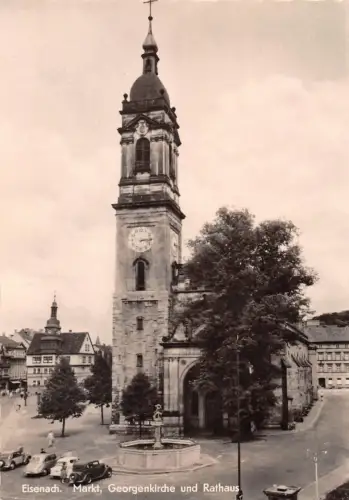 Eisenach Markt Georgenkirche und Rathaus ngl 181.637