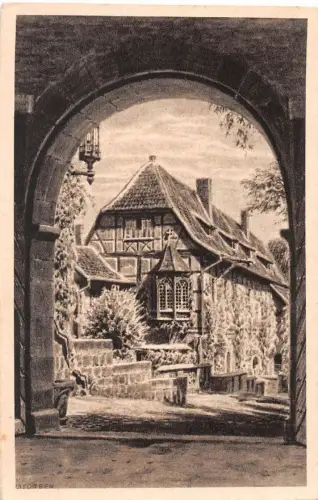Eisenach - Wartburg Blick durch das zweite Burgtor Künstlerkarte gl1932 181.670