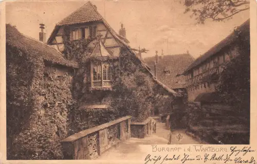 Eisenach - Wartburg Burghof mit Brunnen gl 181.715