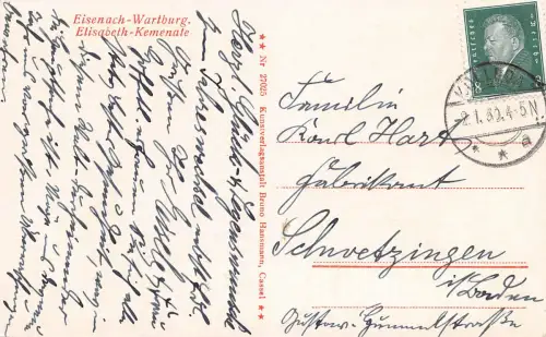 Eisenach - Wartburg Elisabeth-Kemenate gl1930 181.750