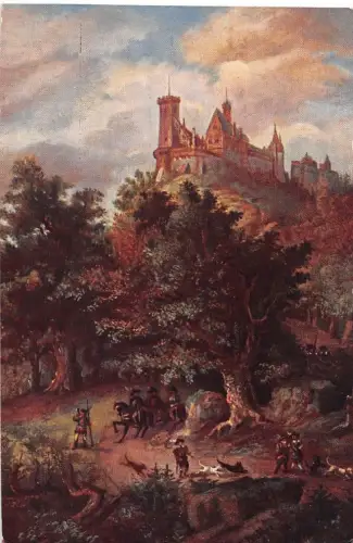 Eisenach - Wartburg Künstlerkarte mit Zudruck rückseitig ngl 181.795