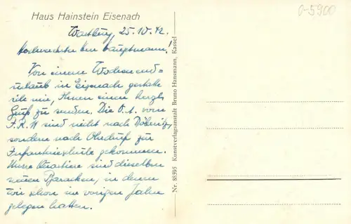 Eisenach - Wartburg von Süd-Ost ngl 181.815